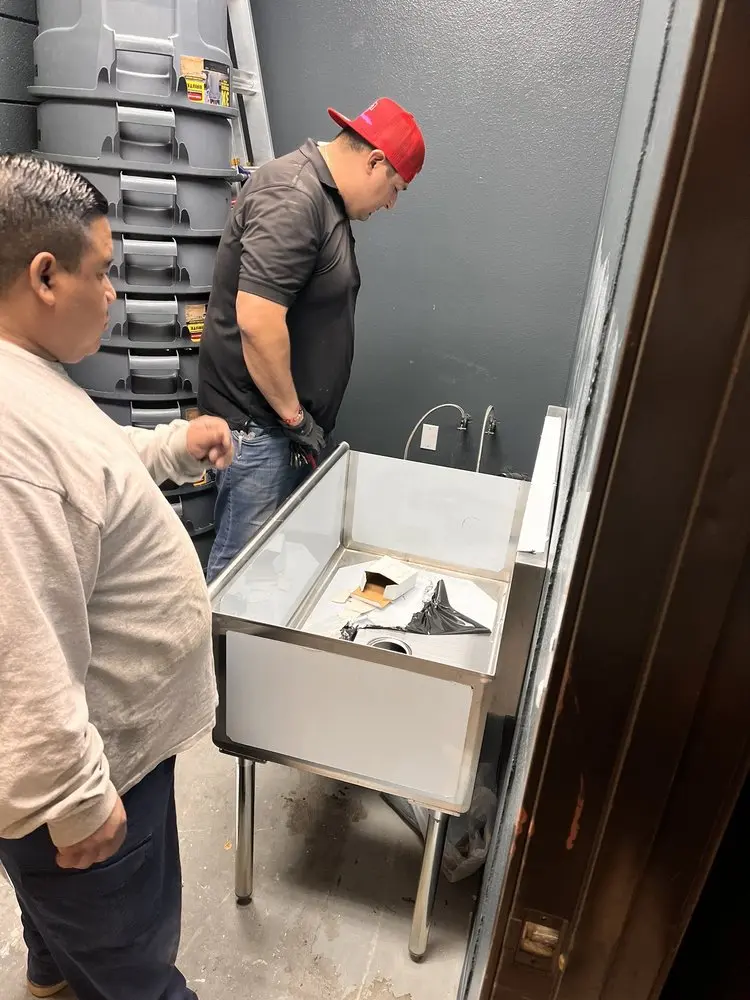 Commercial plumbing and sink installation in Klein